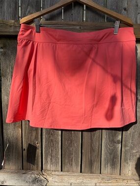 Lands’ End NWT Coral Swim Skirt Size 16W Built-In Brief LYCRA Xtra Life